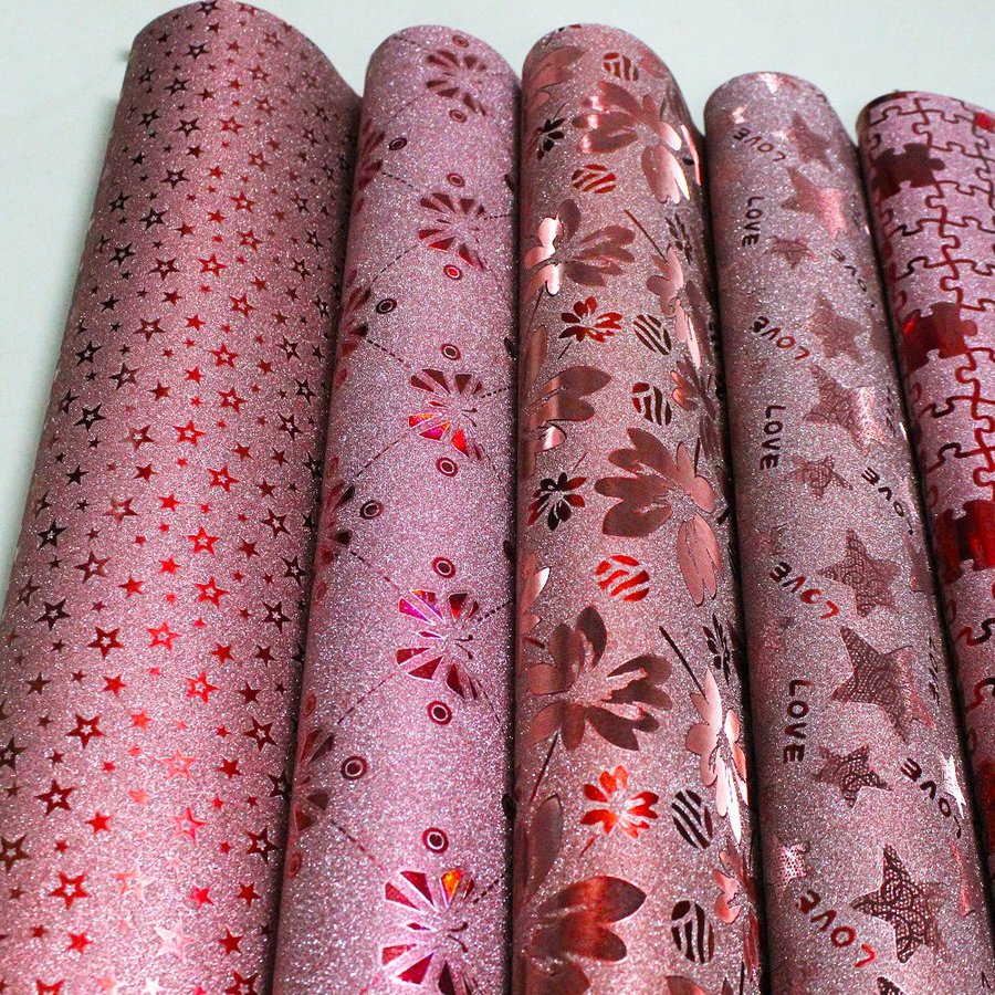 Set 5 Giấy gói quà họa tiết lấp lánh trang trí