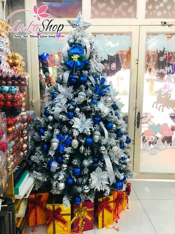 Cây Thông Noel Phủ Tuyết full phụ kiện Mẫu 9