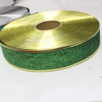 Cuộn dây ruy băng không họa tiết xanh lá 10m