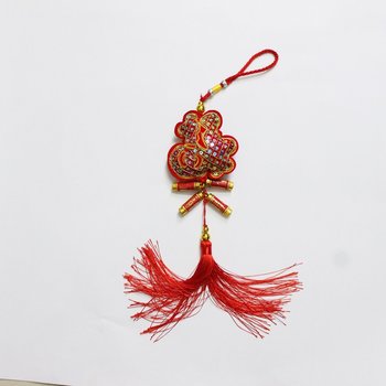 Lộc treo đỏ đính kim tuyến ngũ sắc trang trí tết