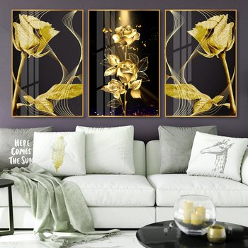 Tranh treo tường hoa hồng vàng 2