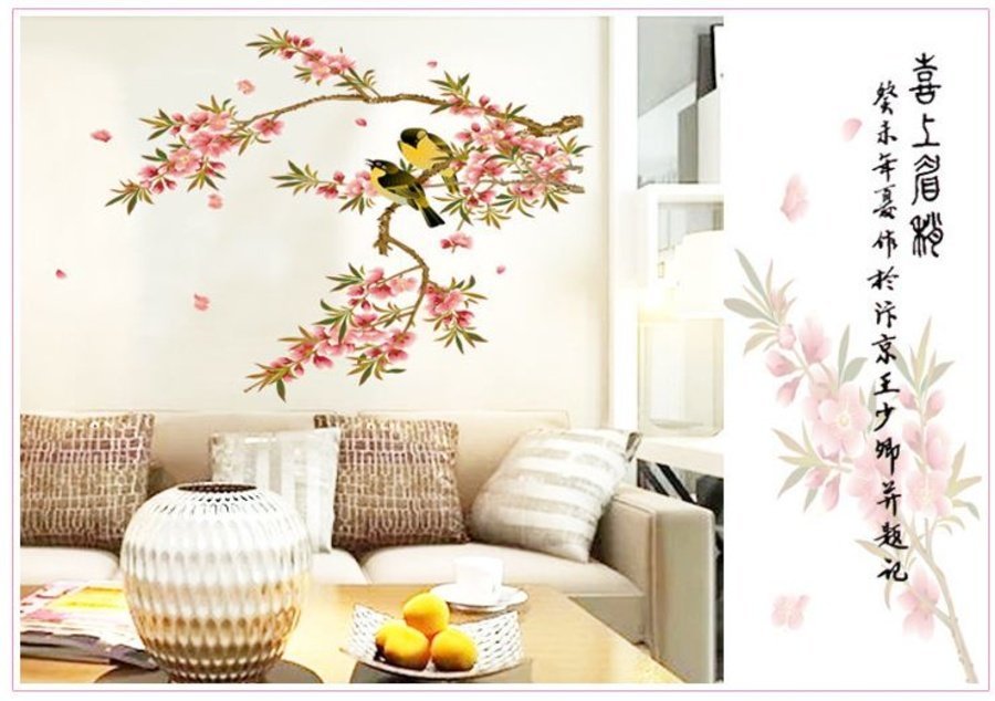 Decal cành đào hồng 11