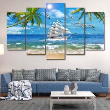 Bộ tranh treo tường phong thủy thuận buồm xuôi gió