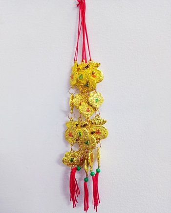 Dây lộc trang trí  tết túi thơm và bông vàng