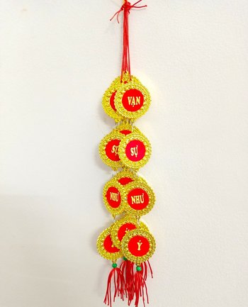 Dây Lộc Treo Đồng Tiền Vàng Vạn sự như ý 01