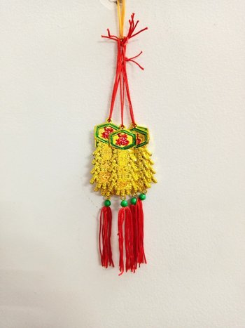 Combo 5 dây lộc treo pháo bông vàng mini 02