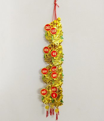 Lộc treo trang trí tết Cá châu vàng 03