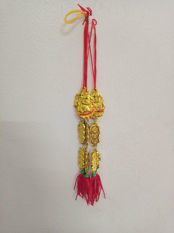 Lộc treo trang trí tết Thần tài và xâu tiền vàng