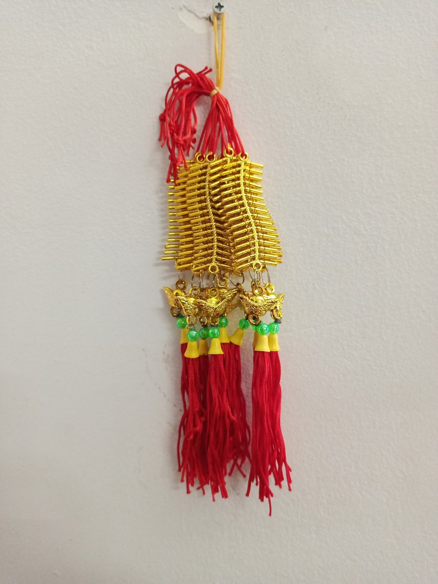 Combo 10 dây lộc treo trang trí tết dây pháo vàng mini 61