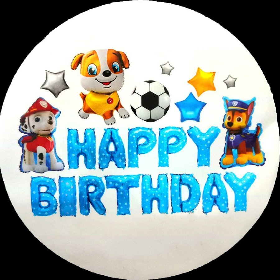 Set Bóng Trang Trí Sinh Nhật Happy Birthday Cún con và đồng bọn