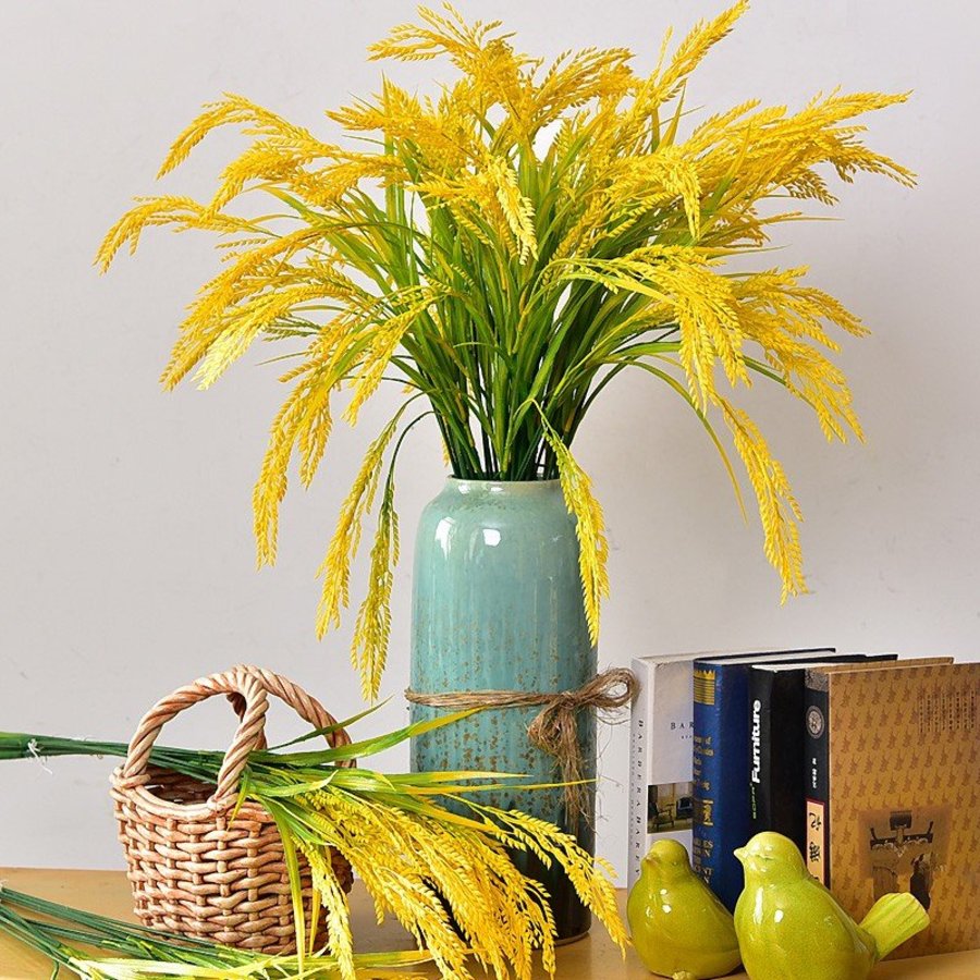 Bông lúa vàng trang trí tết (1 cành 70cm)