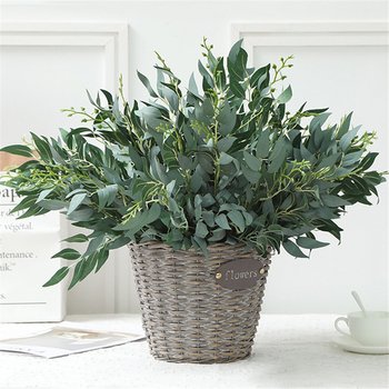 Cành lá cây bạch đằng nhựa trang trí nhà