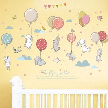 Decal thỏ và những quả bóng bay