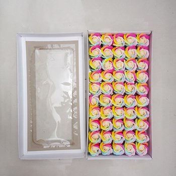 Hộp hoa hồng cầu vồng sáp thơm