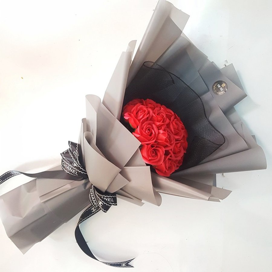 Bó hoa hồng sáp thơm đỏ 2