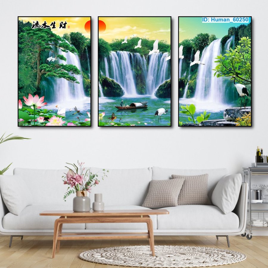 Tranh Treo Tường Phong Cảnh Thác Nước Hùng Vĩ