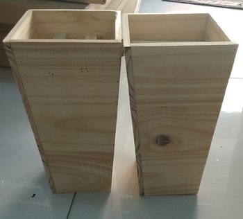 Hộp gỗ cắm hoa hình thang cao