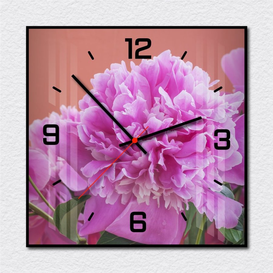 Tranh đồng hồ treo tường hoa hồng nở rộ