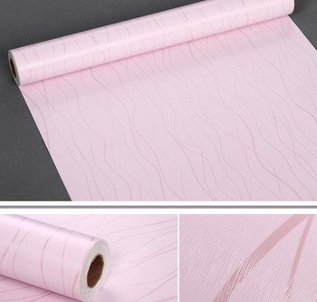 10m Giấy Dán Tường Màu Hồng Họa Tiết