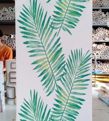 10m Giấy Dán Tường Lá Xanh