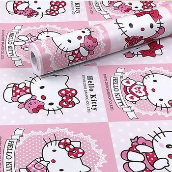 10m Giấy Dán Tường Hello Kitty 2 Ô Màu