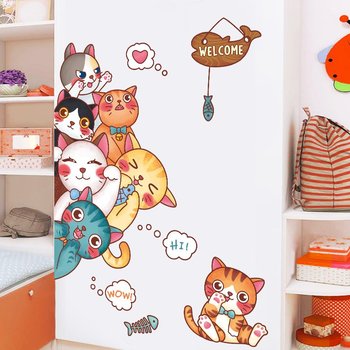 Decal dán tường những bé mèo