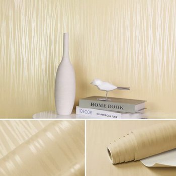 10m Giấy dán tường cuộn chỉ màu vàng khổ 0,45m