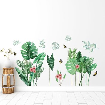 Decal dán tường bụi lá xanh