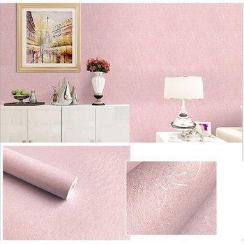10m Giấy dán tường hồng họa tiết sọc nhám