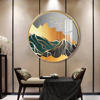 Tranh Tròn Tráng Gương Núi Non Trùng Điệp 2