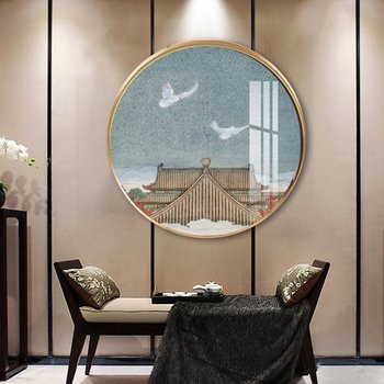 Tranh Tròn Tráng Gương Phong Cảnh Nghệ Thuật