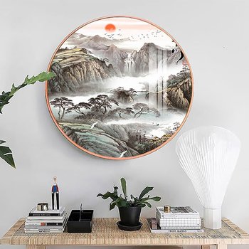 Tranh Tròn Tráng Gương Thủy Mặc Sơn Thủy Hữu Tình 12