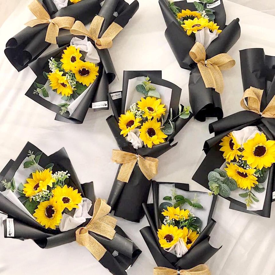 BÓ HOA SÁP HƯỚNG DƯƠNG 3 BÔNG