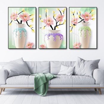 Tranh treo tường lọ hoa mẫu đơn sang trọng (A-083)