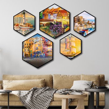 Tranh treo tường thành phố sơn dầu
