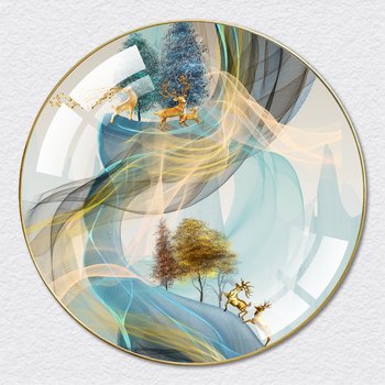 Tranh Tròn Tráng Gương Nghệ Thuật Trừu Tượng 8