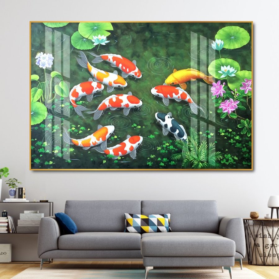 Tranh Treo Tường Cửu Ngư Quần Hội 17