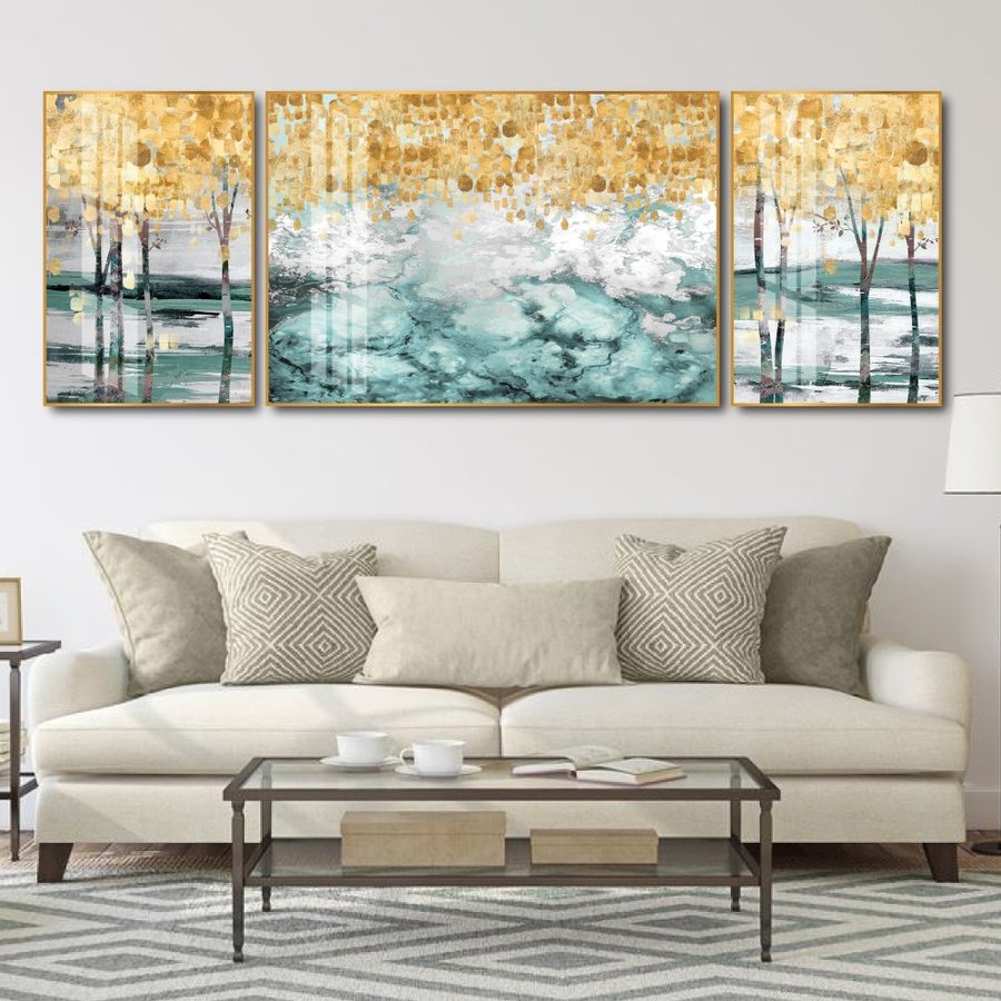 Tranh Treo Tường Nghệ Thuật Rừng Cây Lá Vàng