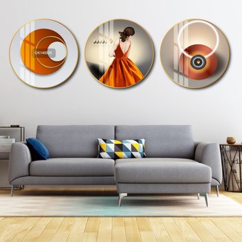 Tranh Tròn Treo Tường Cô Gái Nghệ Thuật