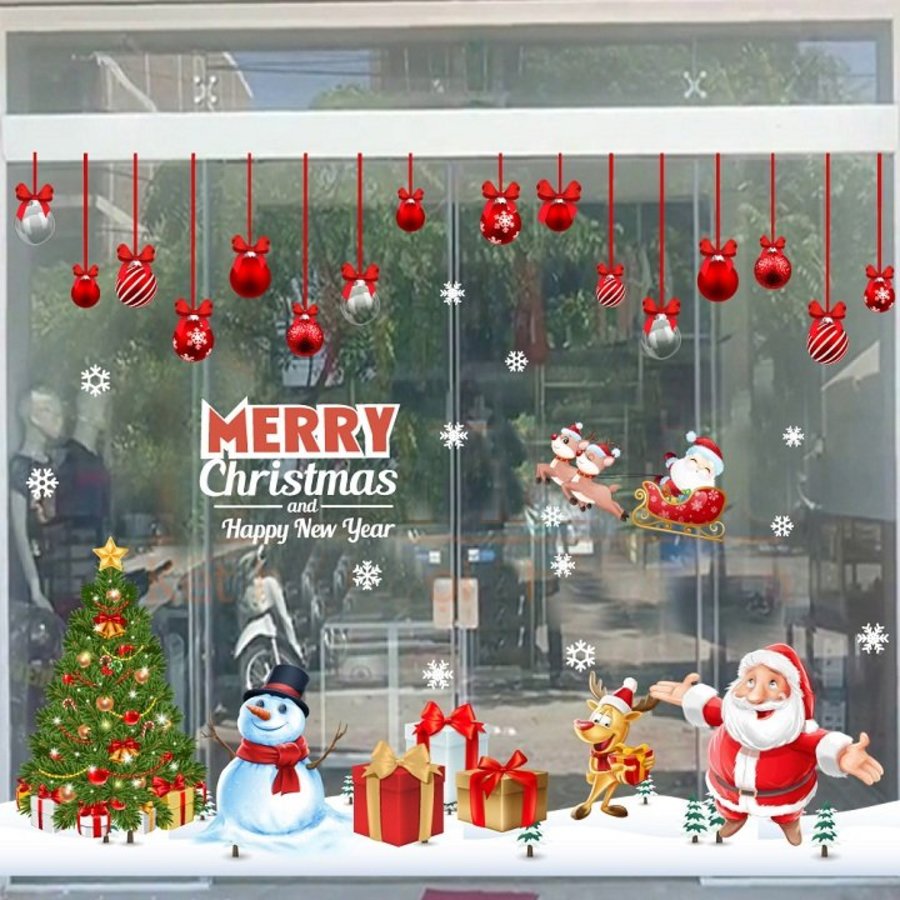 Combo decal trang trí noel giáng sinh yêu thương mẫu 2