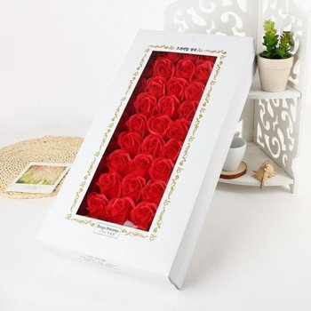 Hộp hoa hồng sáp thơm màu đỏ 50 bông cao cấp