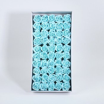 Hộp hoa hồng sáp thơm màu xanh biển 50 bông