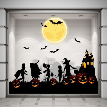 Decal trang trí Halloween combo Đêm đáng sợ 01