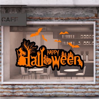 Decal trang trí halloween khu rừng kì quái