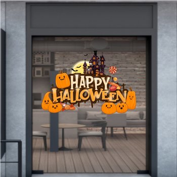 Decal trang trí halloween lâu đài ma quái