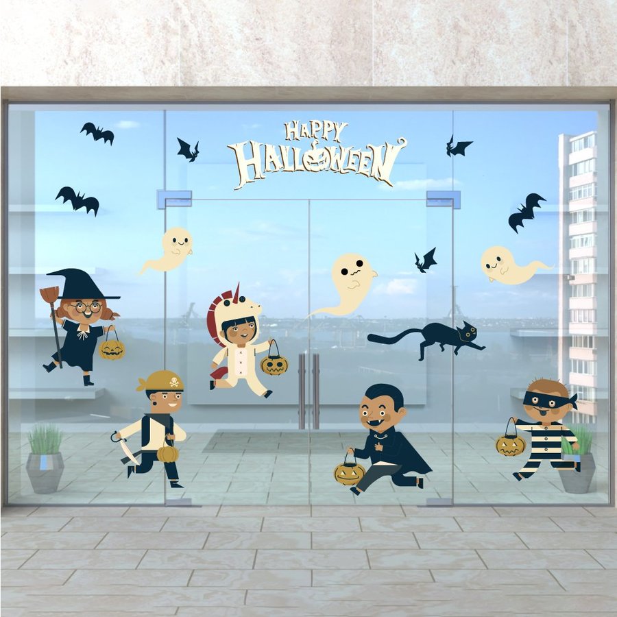 Combo Decal trang trí Halloween lễ hội bóng ma