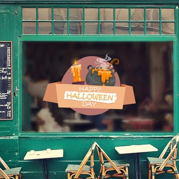 Decal trang trí halloween ngọn nến kì dị