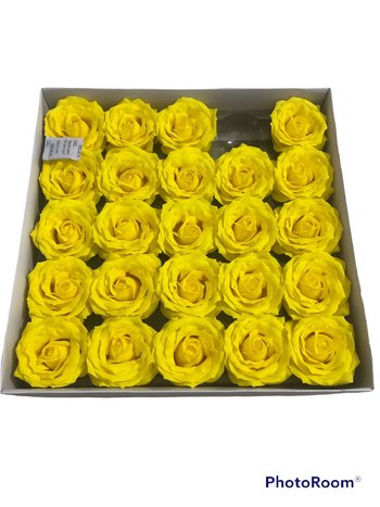 Hộp 25 bông hoa sáp thơm vàng