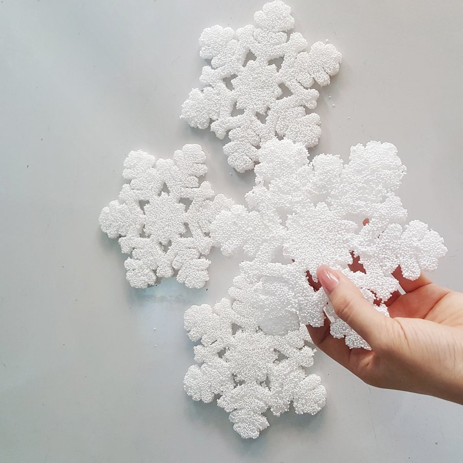 Bông tuyết trắng xốp mềm trang trí noel