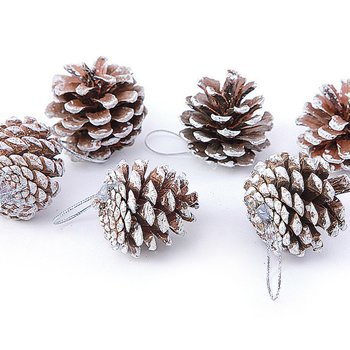 Hộp 16 quả thông treo trang trí noel